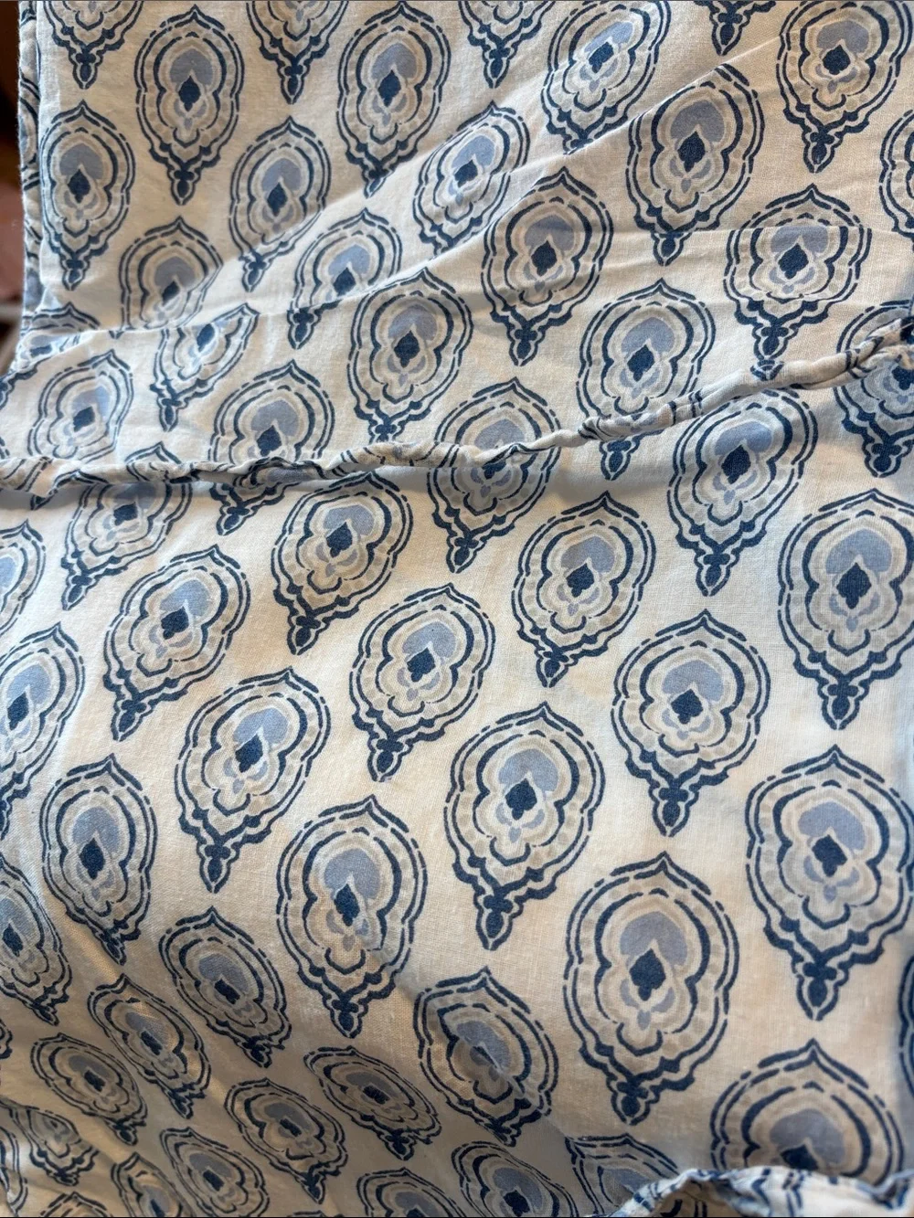 Nicole Miller PAIR of Quilted Euro Pillow Cover - Blue and White